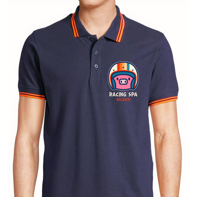 Polo RACING PIG navy